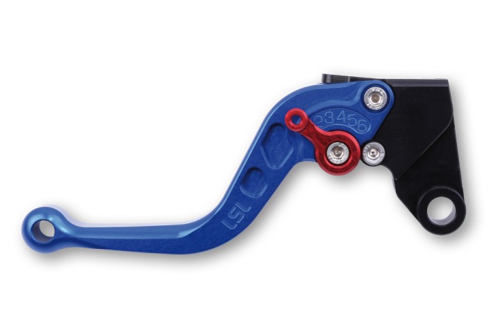 LSL Brake lever R23R, short, blue/red