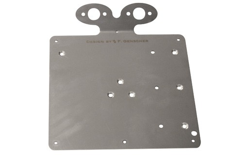 Genscher Plate for license plate with 2 x 255-702