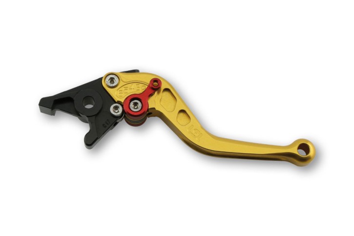 LSL Clutch lever L06, short, gold/red