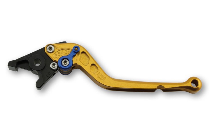 LSL Brake lever R10, gold/blue