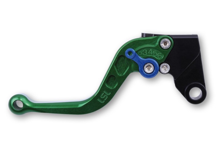 LSL Clutch lever L34R, short, green/blue