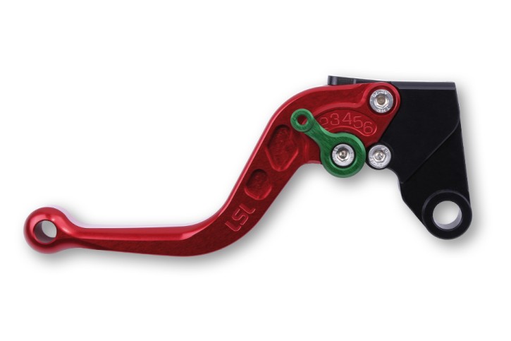 LSL Clutch lever L03, short, red/green