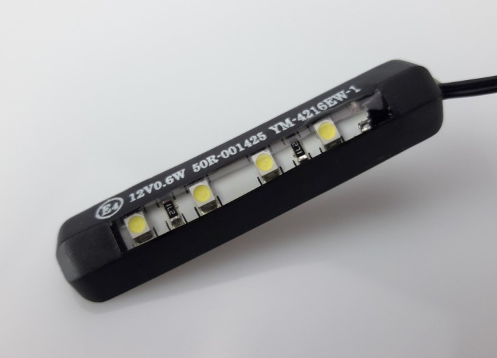LICENCE PLATE LIGHT, LED-technology, with 3M flexible adhesive tape, e-geprüft