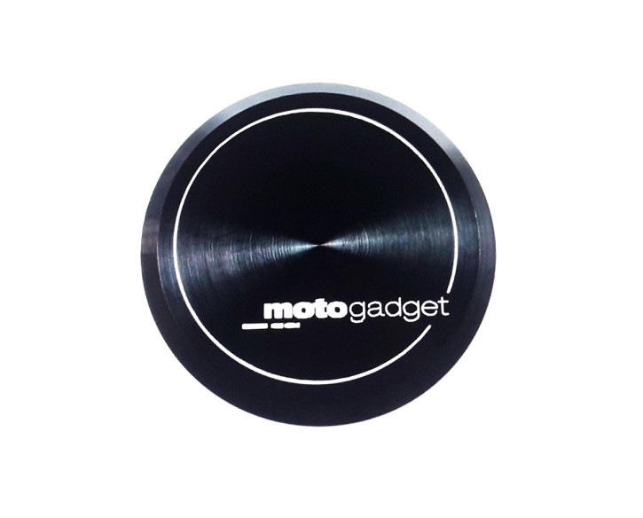 2 END CAPS "m.grip cap" v. MOTOGADGET, for the "m.grip", aluminium, black anodized