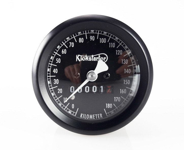 Tachometer, KICKSTARTER-Edition SMITH-Style, schwarz, 60mm, K=1,4