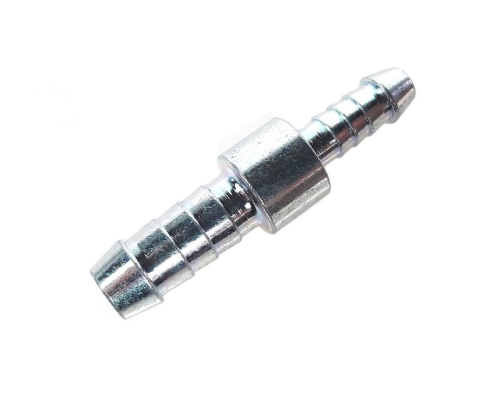ADAPTER / hose connector f. gas tubes, from ca. 8mm to ca. 6mm, metal