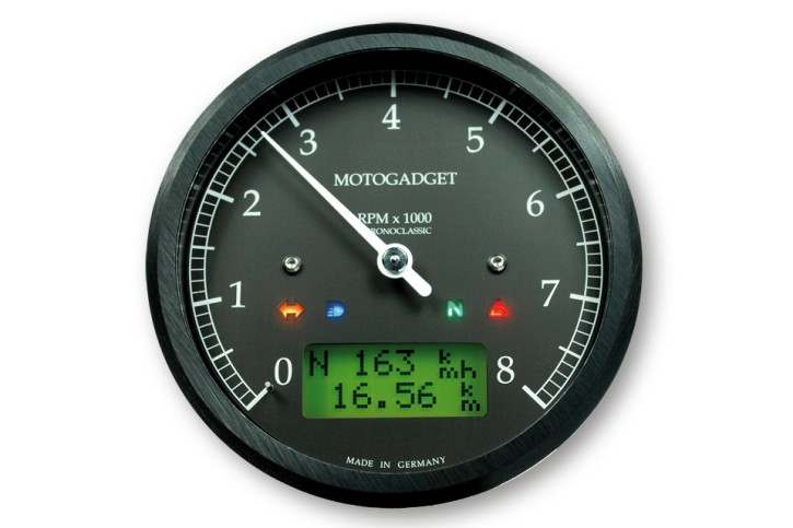 motogadget Chronoclassic rev counter -8.000 RPM, green LCD