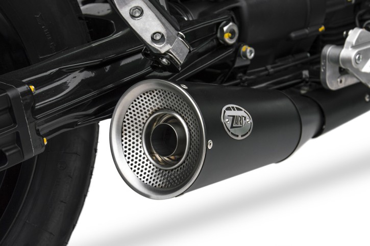 ZARD Exhaust Short Slip-on 2-2 Moto Guzzi V9 Bobber-Roamer, 17-