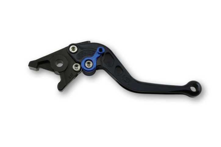 LSL Brake lever R35R, short, black/blue