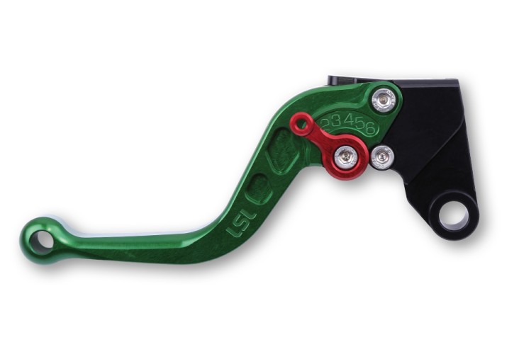 LSL Clutch lever L45R, short, green/red