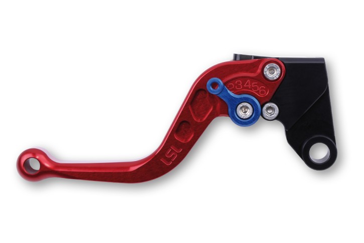 LSL Brake lever R52R, short, red/blue