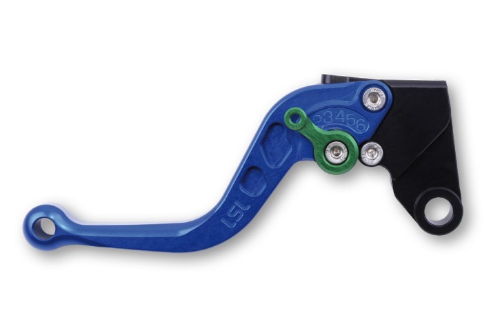 LSL Brake lever R49R, short, blue/green
