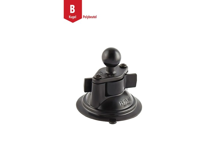 RAM Mounts Suction cup incl. diamond base plate with 1 inch B-ball