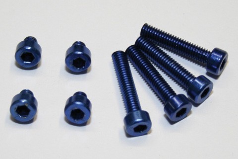 - Kein Hersteller - Aluminium screw set M4 blue anodized