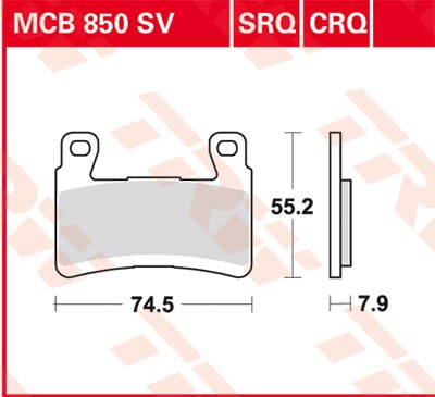 TRW Lucas Sinter disc brake pad MCB850SV