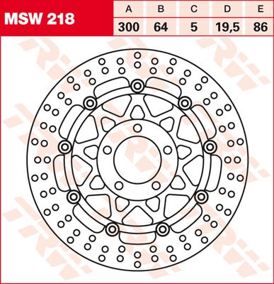 TRW Lucas Brake disc MSW218, floating