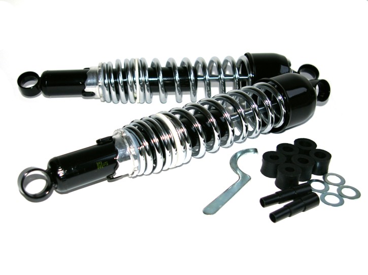 Ladieshow Paar 4-Zoll-Stoßdämpfer mit Hinterradaufhängung Universelle 100-mm-Motorrad-Stoßdämpfer für 2-Takt-47-cm3-49-cm3-Minimoto-Minimotor