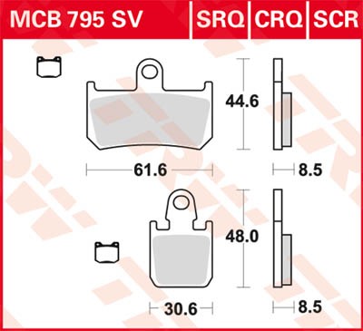 TRW Lucas Sinter disc brake pad MCB795SV