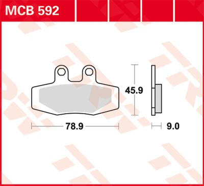 TRW Lucas Disc brake pad MCB592