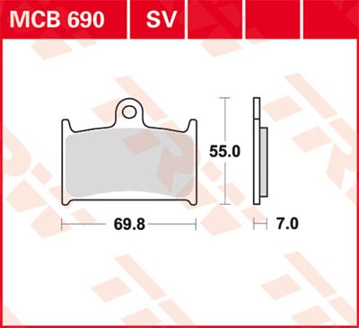 TRW Lucas Sinter disc brake pad MCB690SV