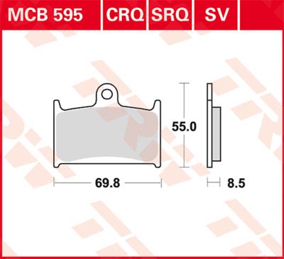 TRW Lucas Racing brake pad MCB595CRQ without homologation