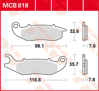 TRW Lucas Disc brake pad MCB818