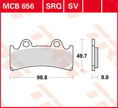 TRW Lucas Sinter disc brake pad MCB656SV