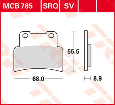TRW Lucas Disc brake pad MCB785