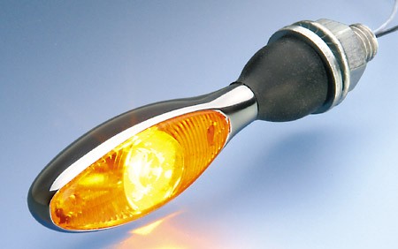 Kellermann Blinker Micro 1000 LED, chrom, Glas gelb