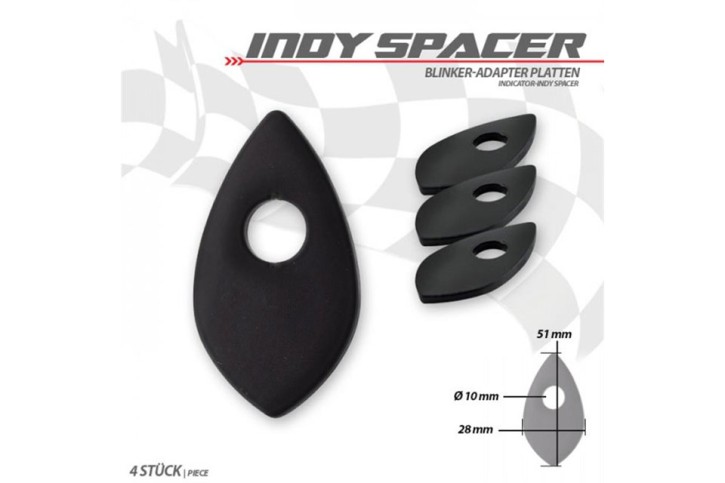 IBEX Mounting plates INDY SPACER stainless steel black for div. HONDA