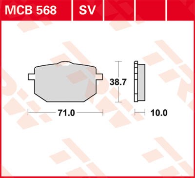 TRW Lucas Disc brake pad MCB568