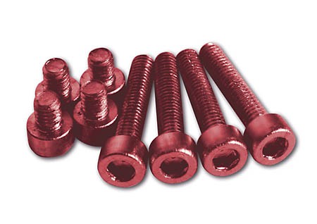 - Kein Hersteller - Aluminium screw set M5 red anodized