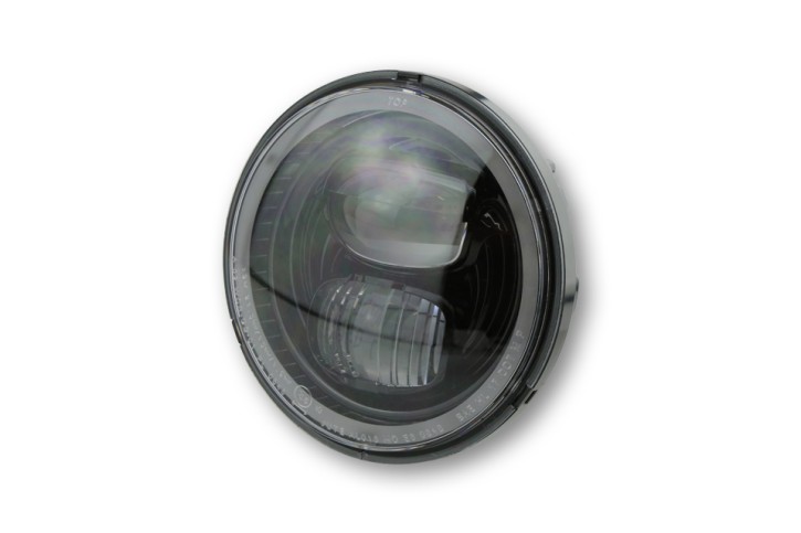 HIGHSIDER LED Hauptscheinwerfereinsatz TYP 7 mit Standlichtring, rund, schwarz, 5 3/4 Zoll