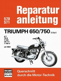 Motorbuch Engine book No. 570 repair instructions TRIUMPH 650/750 2 cyl.ab1963