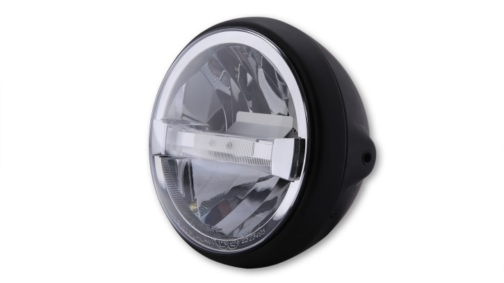 HIGHSIDER HIGHSIDER 7 inch LED headlight BRITISH-STYLE TYPE 4, black