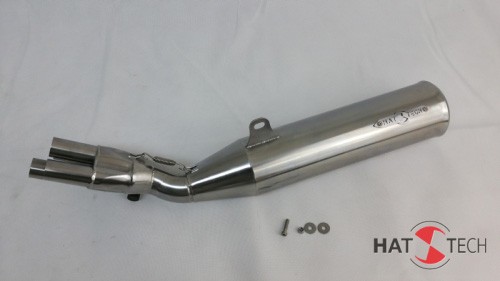 SILENCER / exhaust system, 4-1 Collector- high, PureCraft v. Hattech, stainless steel polished, "e"-marked, f. BMW K100 -RS / -RT / -LT (66 kW)