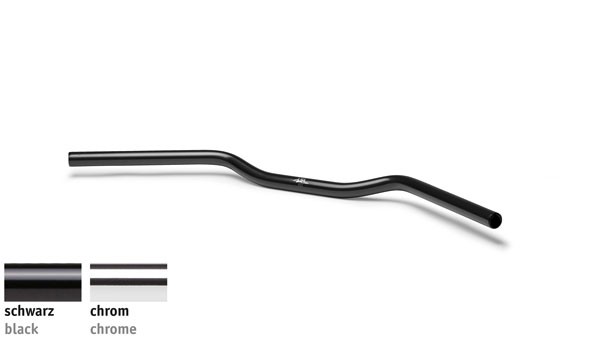 HANDLEBAR "Clubman" by LSL, 22,2 mm, black, w. material report