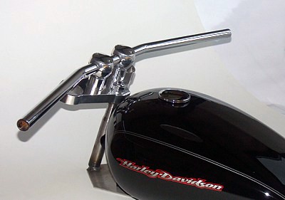 STOCK SALE: HANDLEBAR "drag bar wide" by LSL, 1 inch / 25,4 mm, chrome plated, w. material report