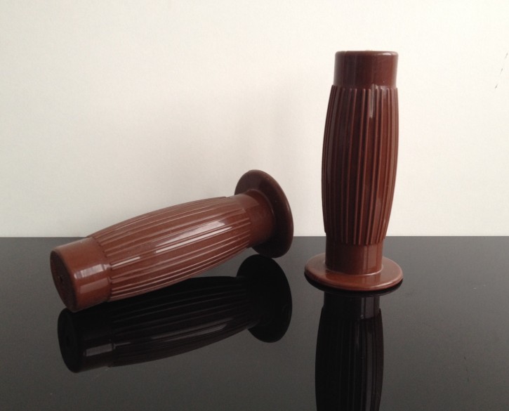 2 rubber GRIPS, Beston-style, KICKSTARTER edition, brown