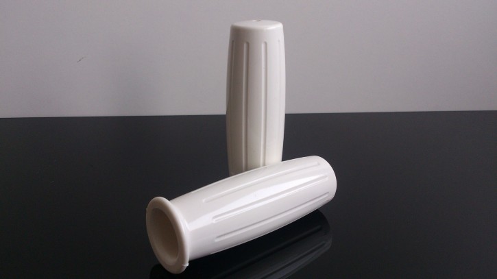 Vintage style GRIPS, suitable for 7/8", WHITE