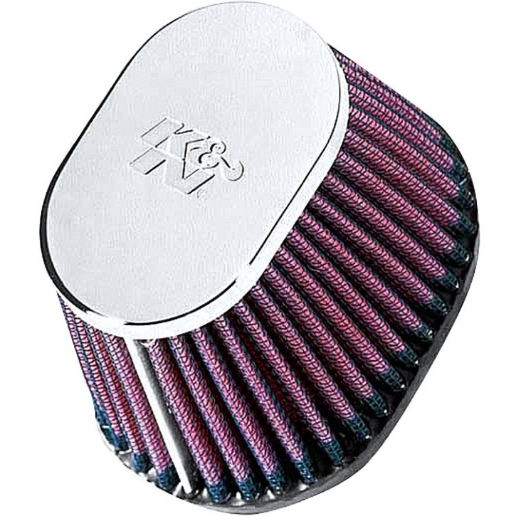 Oval K&N performance air filter, 53-57 mm