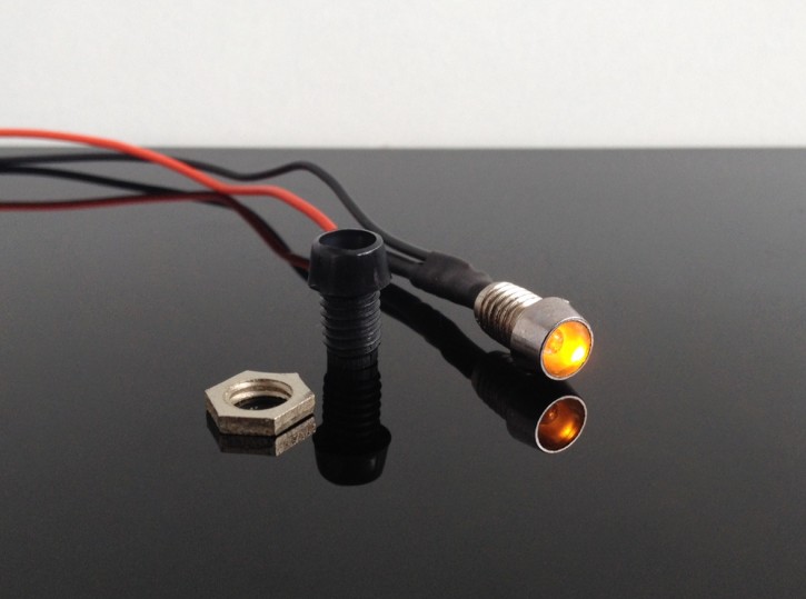 CONTROL LIGHT, yellow LED with fitting, 5mm