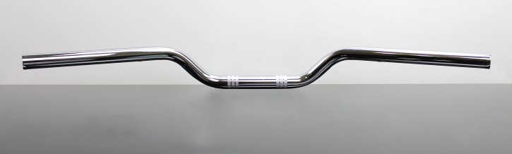 HANDLEBAR chromed steel, Classic Shape, Ø22mm/7/8" width 660mm