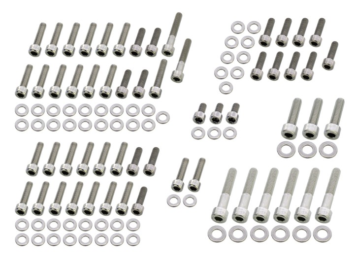 Complete ENGINE SCREW SET for all BMW K-Models, stainless steel