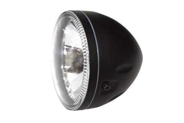 Headlight black with LED ring