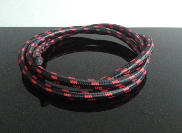 Retro cable, black-red