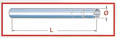 TAROZZI Fork tube VF 1000 F/R, 1984, D = 41mm L = 670mm, right