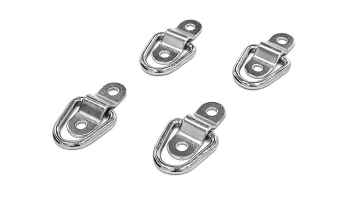 ACEBIKES Fastening Hook Set D-Ring, set of 4, zinc, 550 kg
