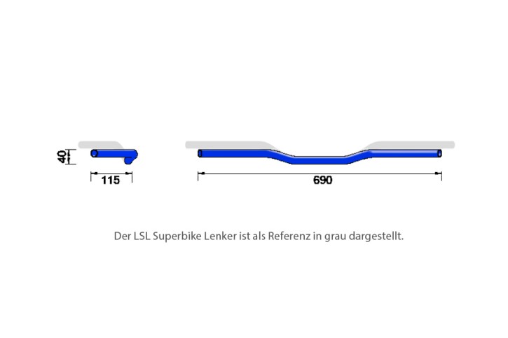 LSL Speed Bar LS1/22,0mm, schwarz 22,0 mm Lenker