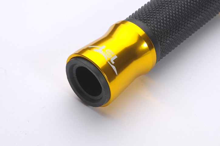 LSL Handlebar grips aluminium-rubber, 125mm, gold